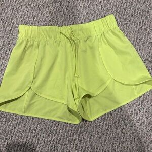 Five dancewear Lime Green Athletic Shorts Lightweight Elastic Waistband
